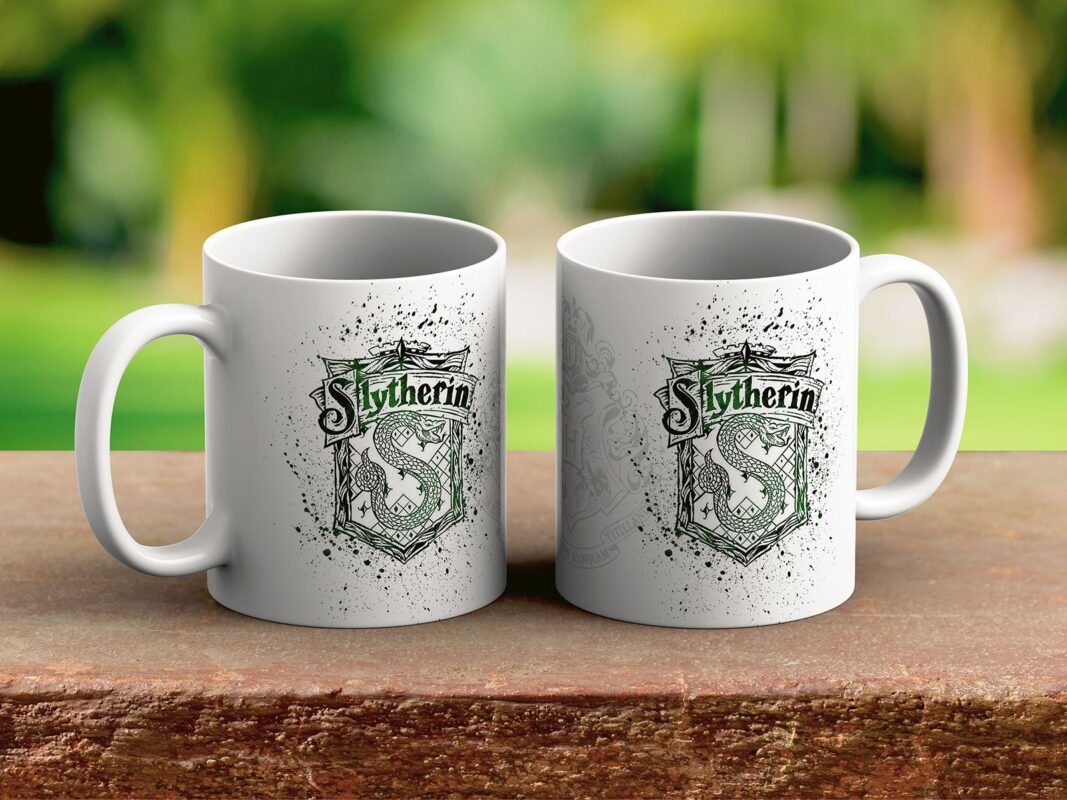 Slytherin paint - Harry Potter Šolja